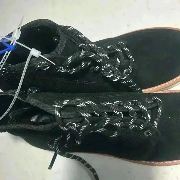 NWOB COPPER KEY LEATHER SUEDE CHUNKY WEDGE ANKLE BOOTS SIZE 10 - Picture 4 of 6